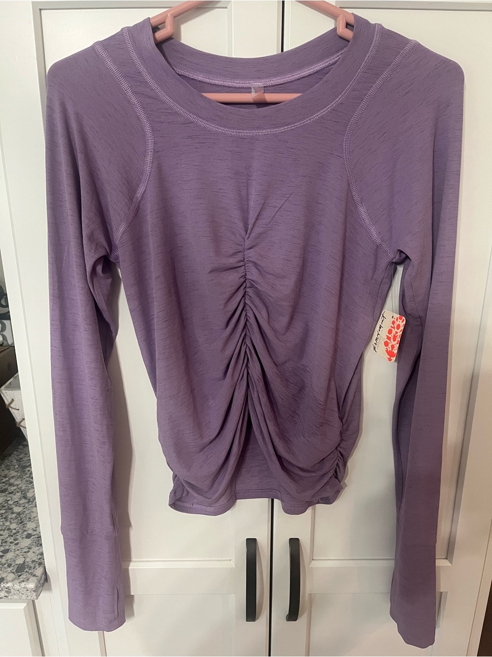 FP Movement Tempo Ruched Long Sleeve Top Gem Purple Size L NWT – Retail $50